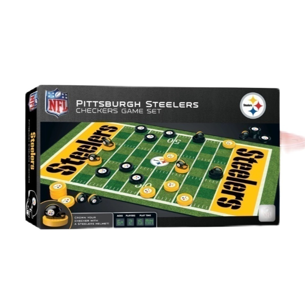Pittsburgh Steelers Checkers Play Set NEW NFL Black Gold Game